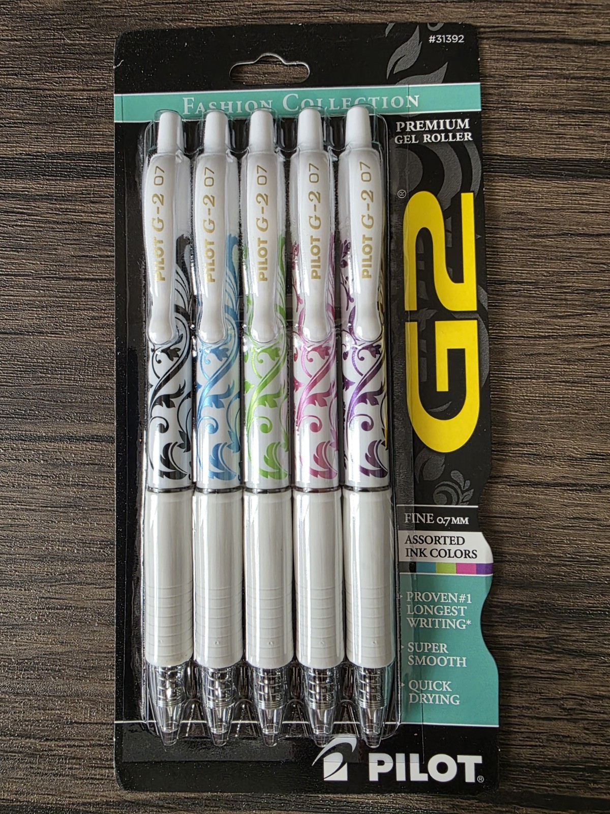 PILOT G2 (5 Pack) Assorted Colors Fashion Fine 0.7mm Retractable Gel Roller Pens