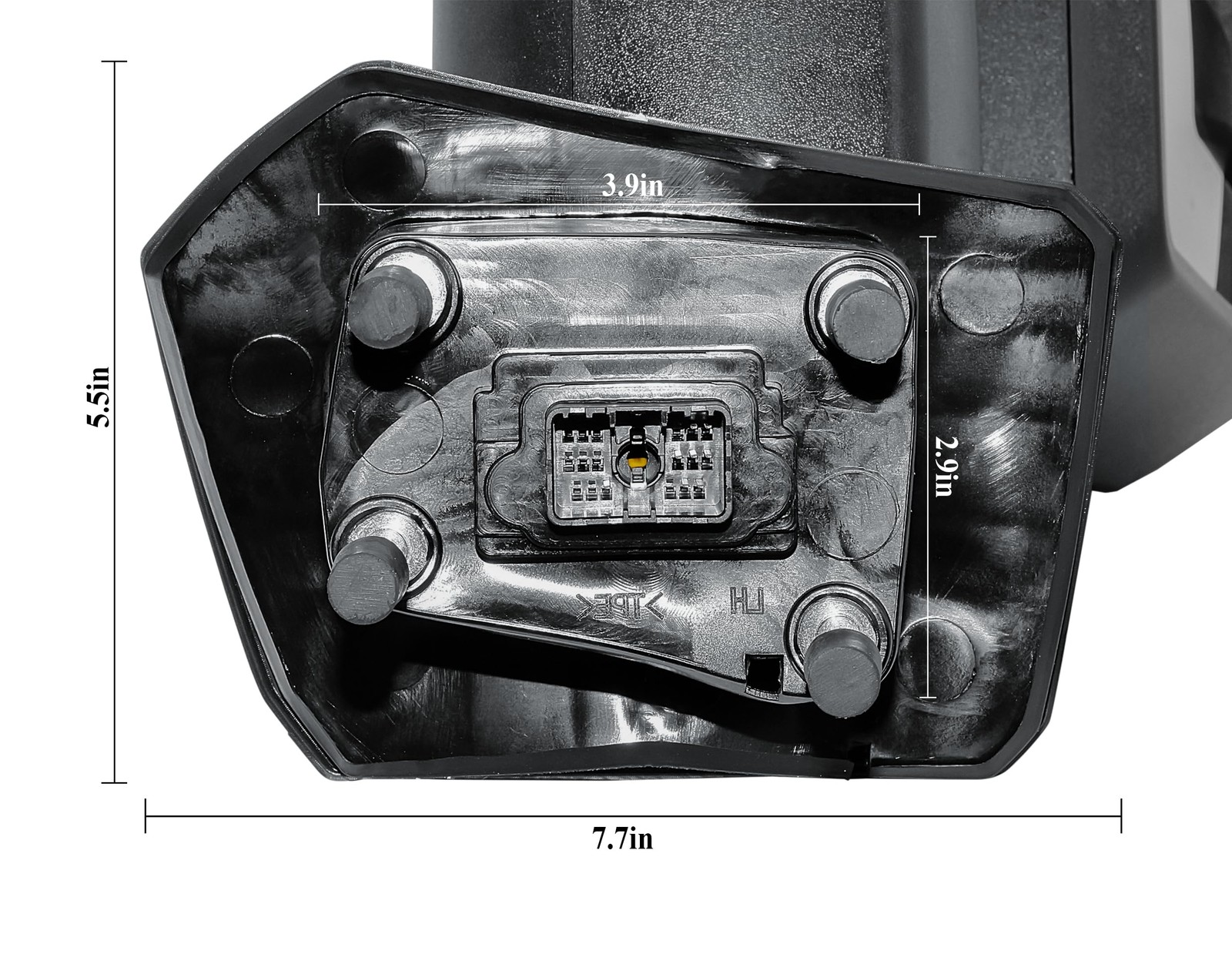 Longling Passenger Right Side Door Towing Mirror Power Heated Glass Blis Chrome