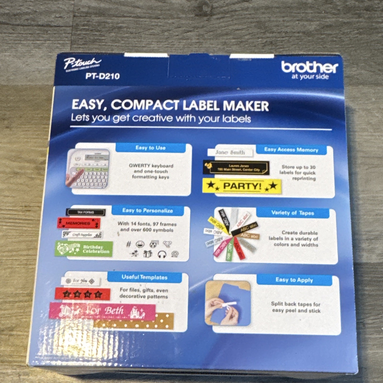 Brother P-Touch PT-D210 Compact Label Maker, 30-Label Memory