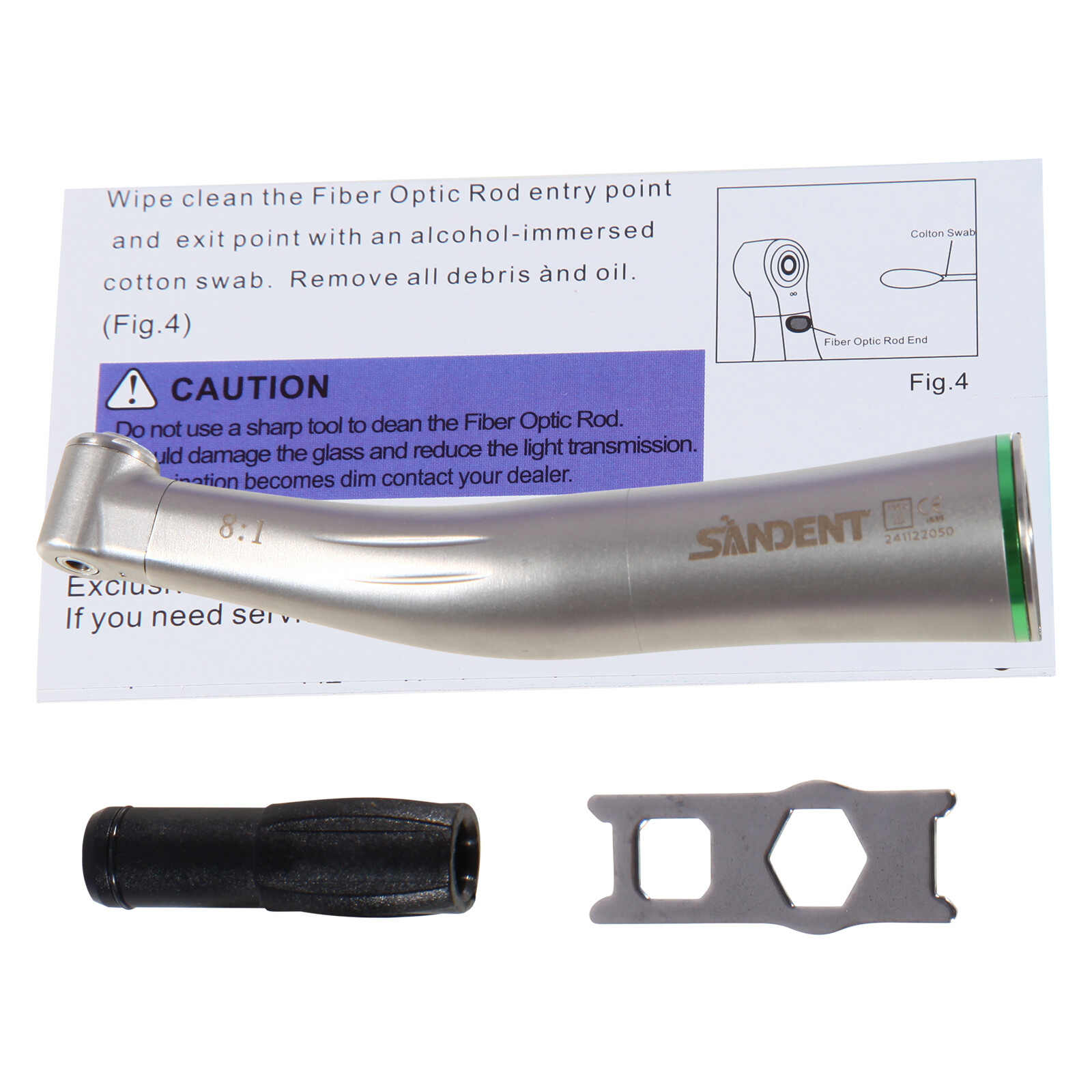 Dental 8:1 Endo Handpiece Endodontic Contra Angle Mini Head Push Button fit NSK