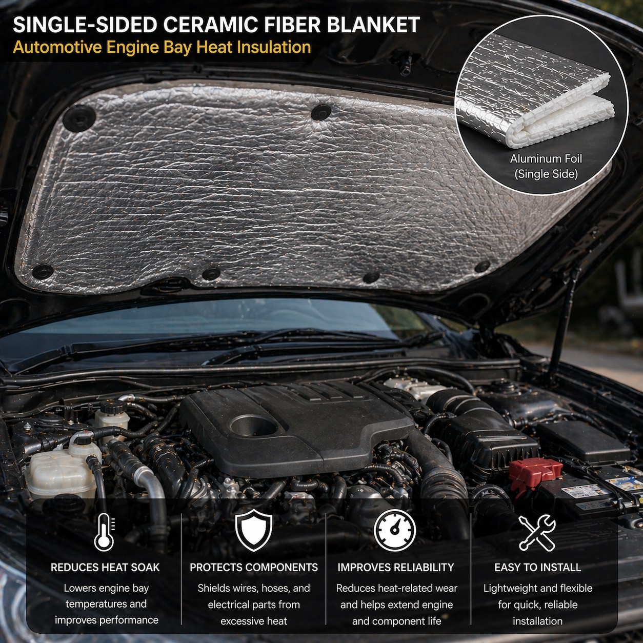 Ceramic Fiber High Temperature Insulation Blanket High Density Fireproof Thermal