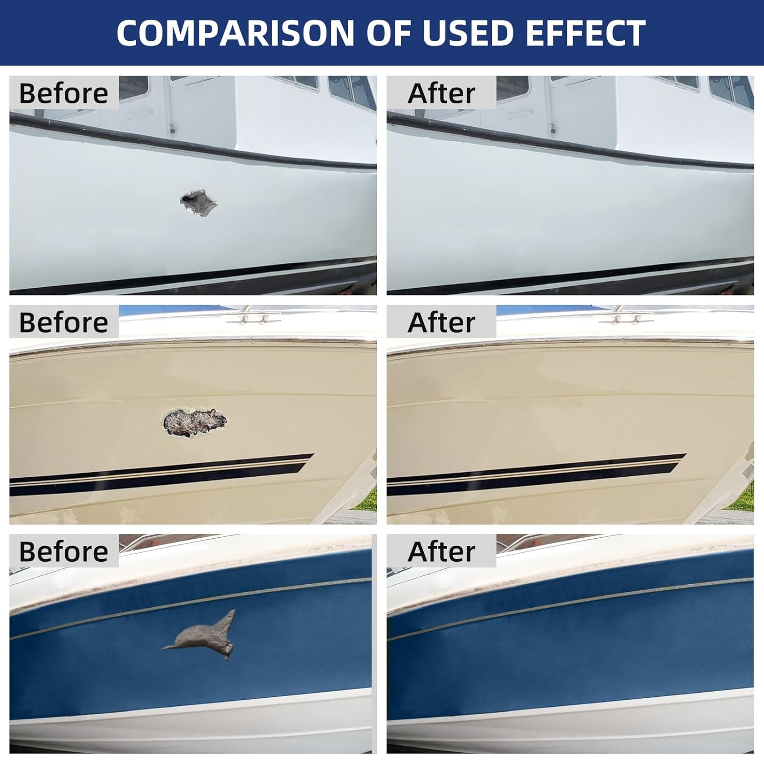 Gel Coat Repair Kit Boat Fiberglass Scratch Marine Gelcoat Filler Color Match