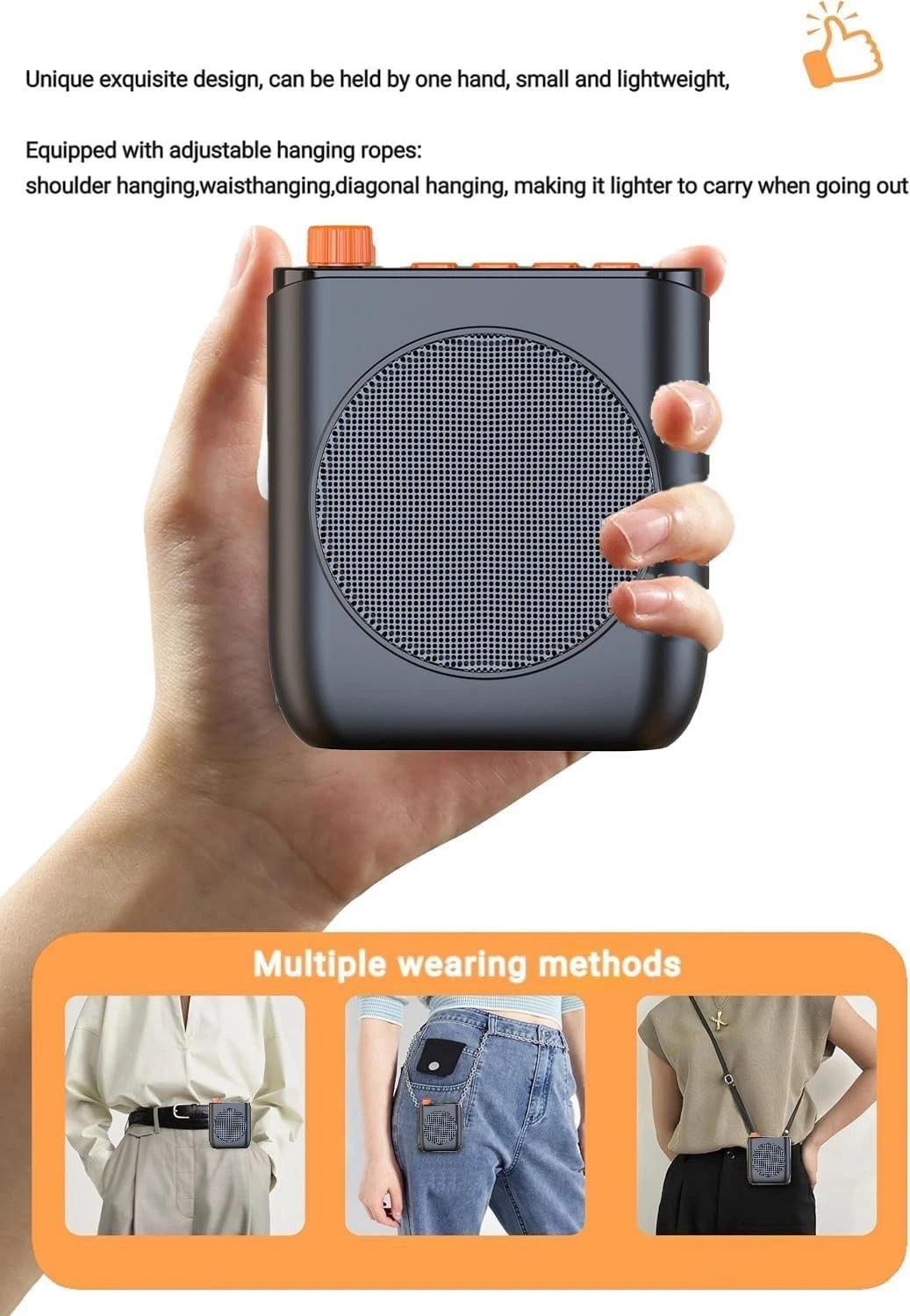 Wireless Voice Amplifier with Wireless Lavalier Microphone,Portable Speaker Gift
