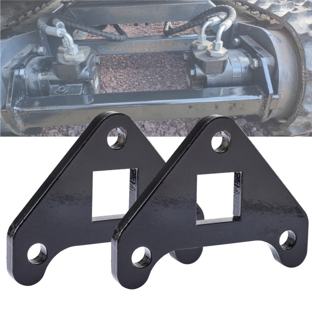 2Pcs Chinese Mini Excavator Drive Motor Reinforcement Brackets W/ Tie Down Slot