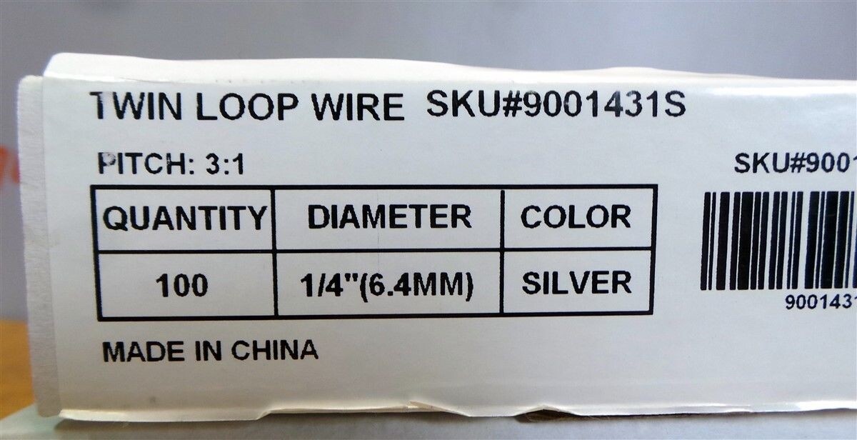 Twin Wire Coil Book Binding Pitch Spines 1/4″ 6.4mm 5/16″ 7.9mm New Lot