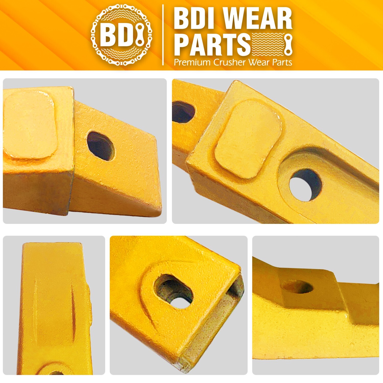 8 Bobcat Style Skid Steer Bucket Bolt-On Shanks, Teeth, &Pins- Assembly 6737322Y