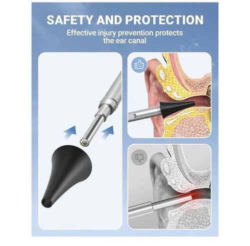 3.9mm Ear Wax Removal Scope Video Camera Digital Otoscope with 4.5 Inch Screen