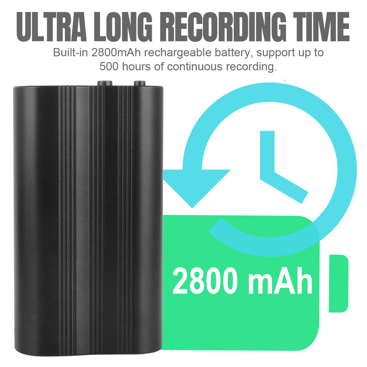 500 Hr 16GB Spy Digital Voice Activated Recorder Mini Audio Magnetic MP3 Player#