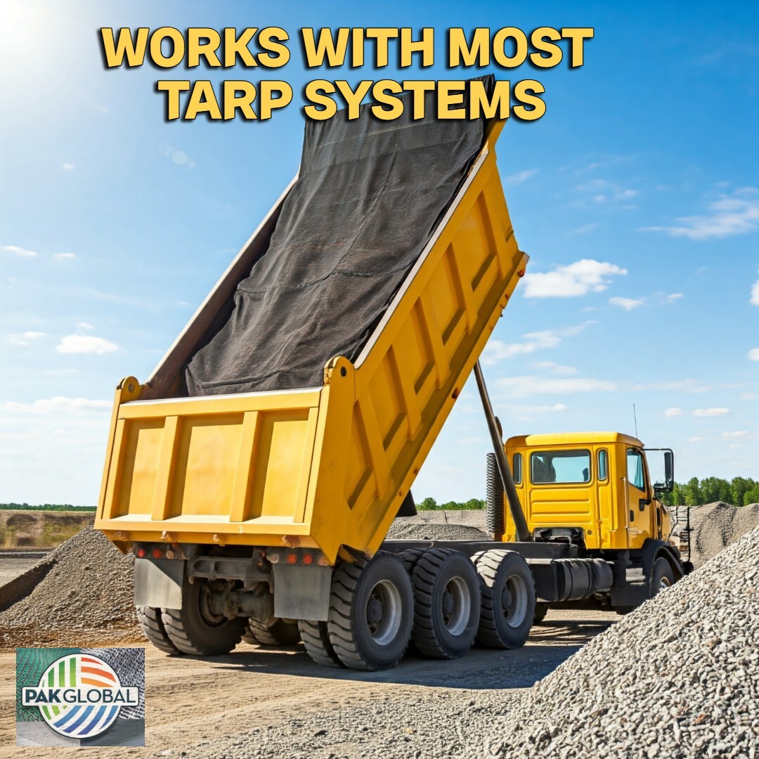 Heavy-Duty Dump Truck Mesh Tarp – Double Pocket Reinforced XTRA STRONG USA MADE