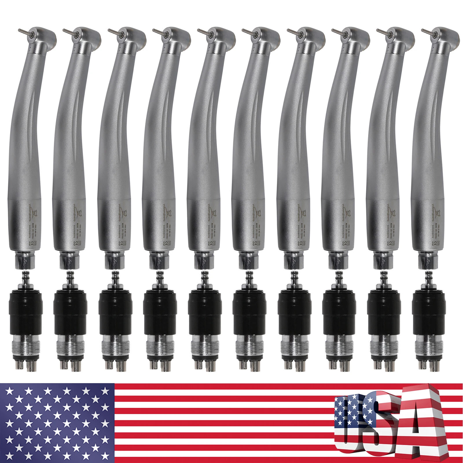 10*NSK Style Dental High Speed Turbine Handpiece with Quick Coupler Swivel 4Hole