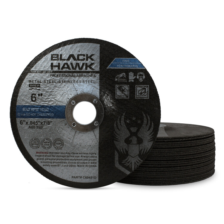 50 Pack – 6″ x .045″ x 7/8″ Depressed Center Cut-Off Wheel T27 Cutting Discs