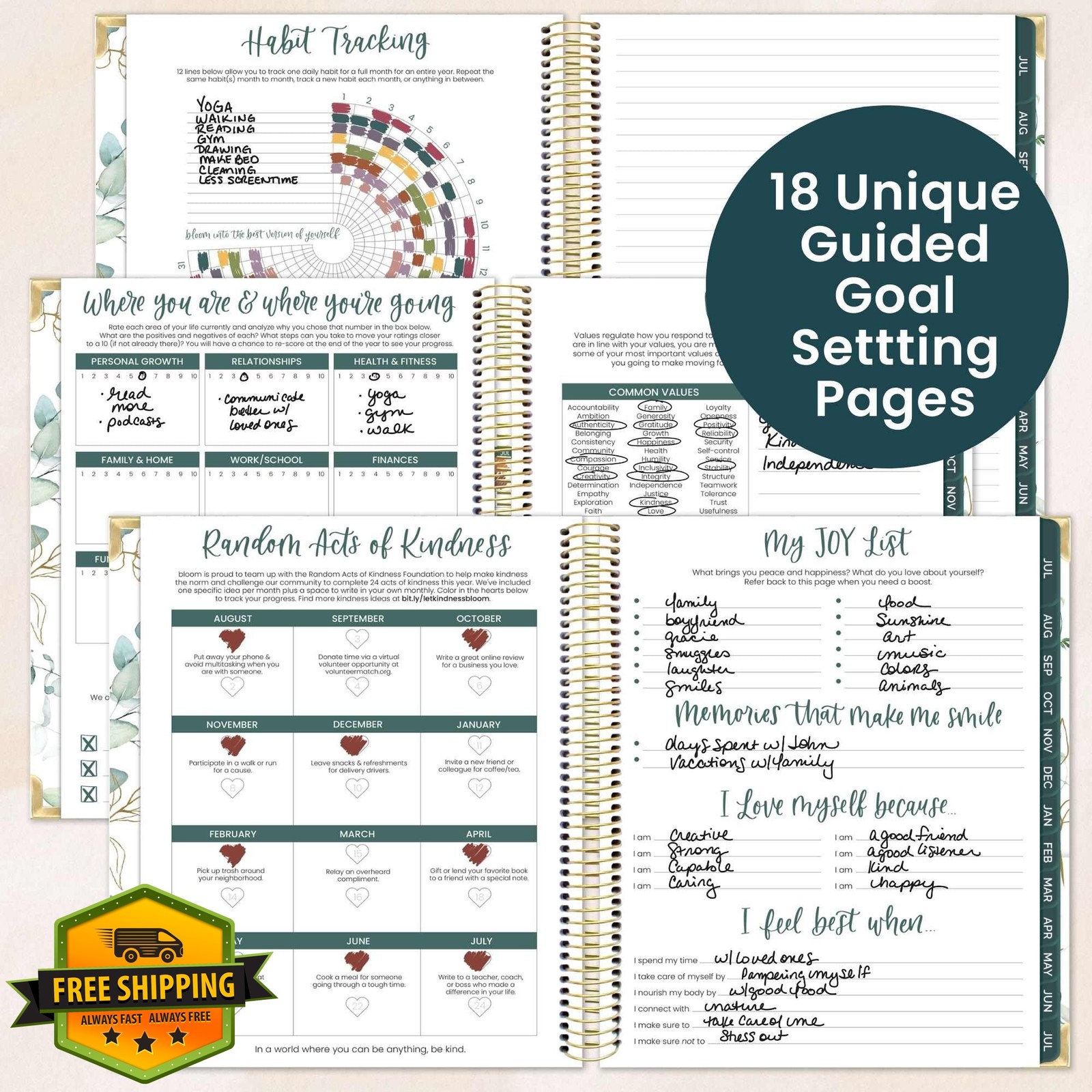 bloom daily planners 2026-2027 Eucalyptus White Planner