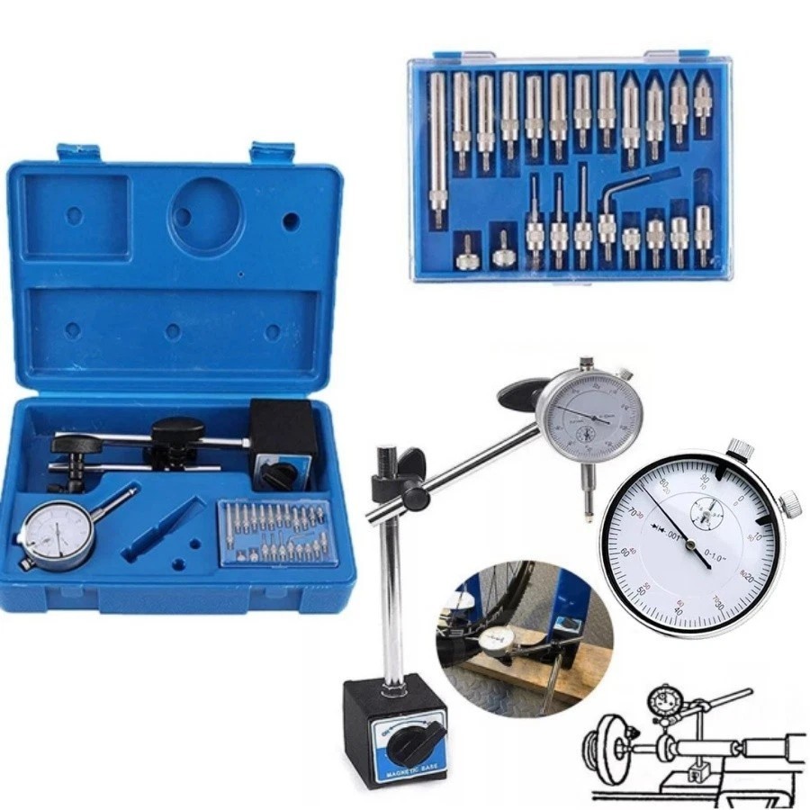 Dial Indicator with Magnetic Base 0.001″Precision Gauge Test Indicator Point Set