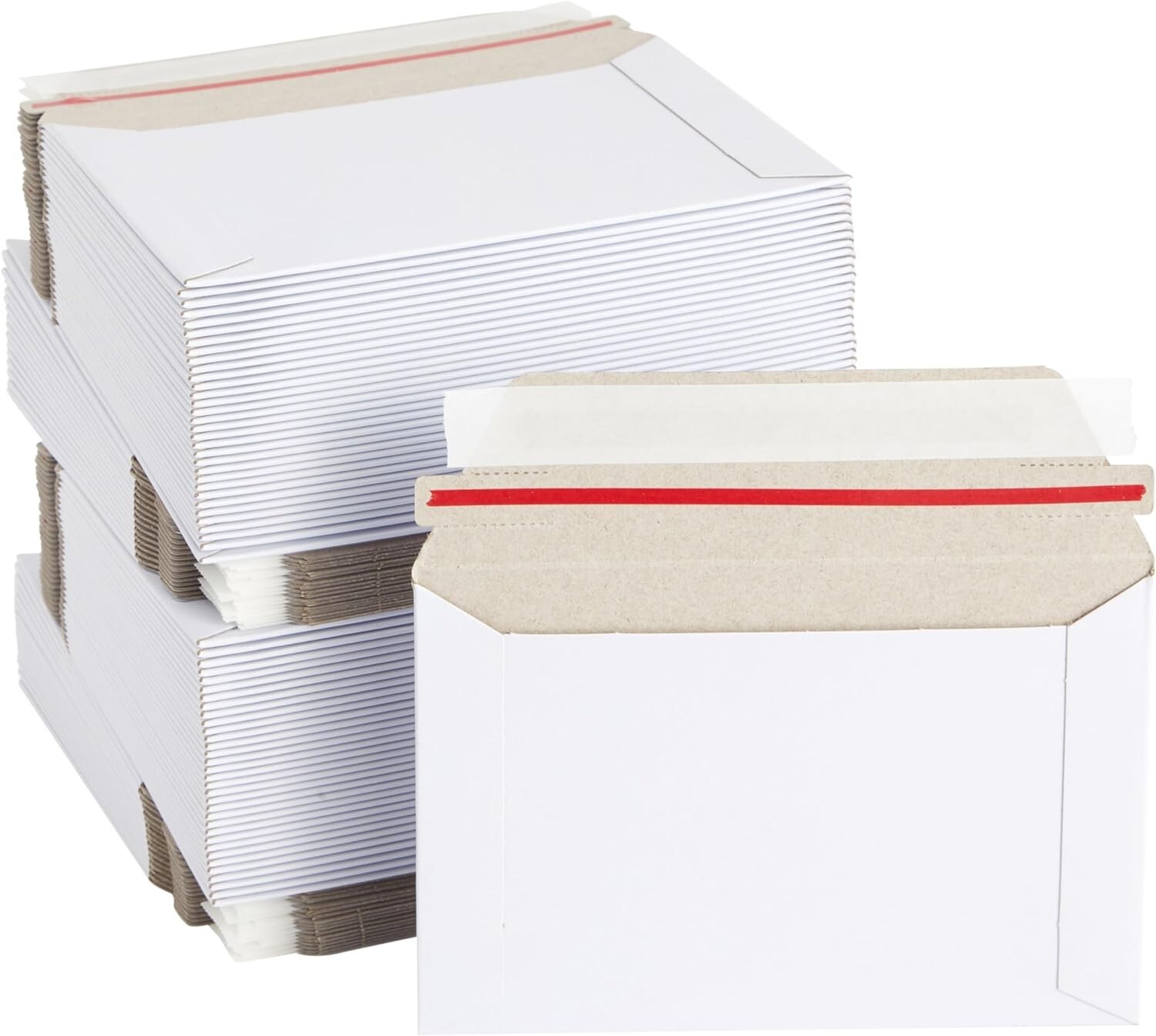 6×8 Rigid Mailers, 450 GSM Self Adhesive Stay Flat Cardboard Envelopes rigid