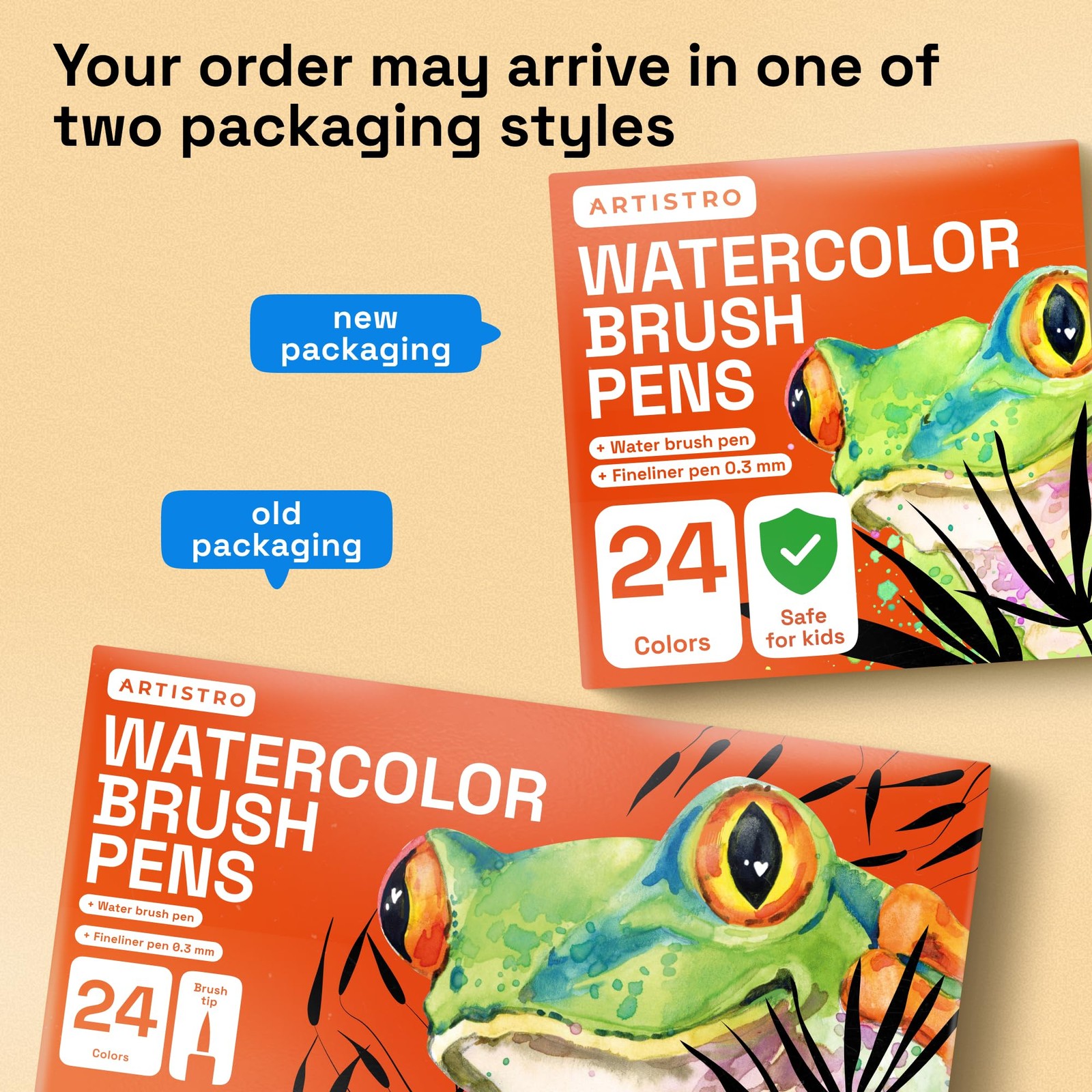 ARTISTRO 24 Watercolor Markers with Flexible 0.05-5 mm, 24 Bright Colors