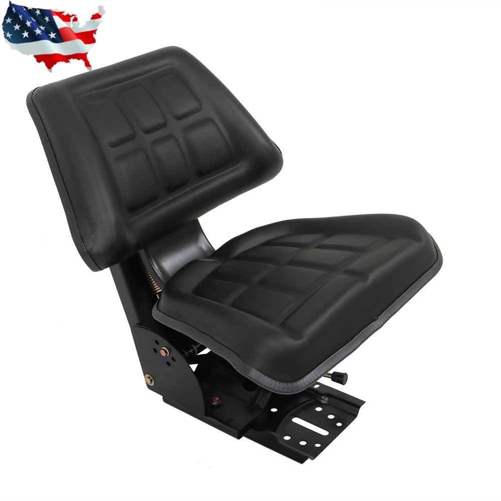 Black Universal Tractor Suspension Seat For Massey Ferguson Ford / New Holland