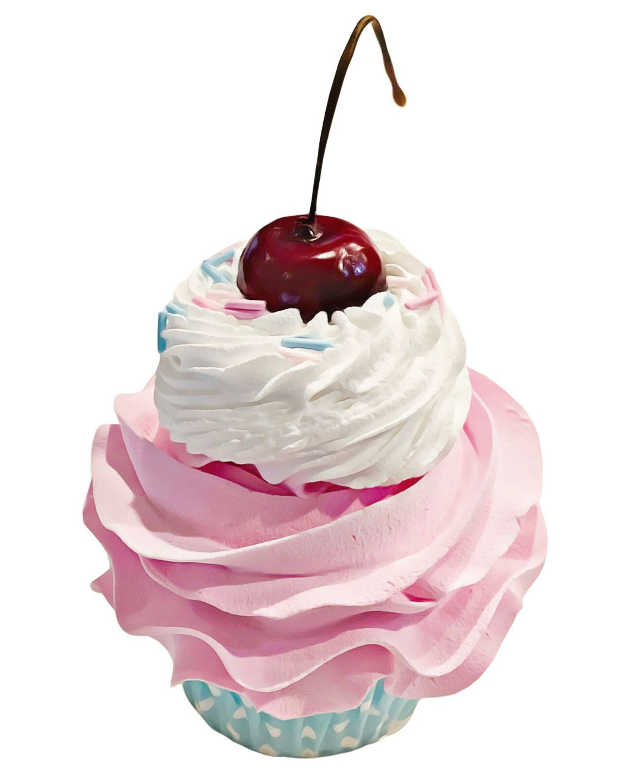DEZICAKES Fake Cupcake Artificial Food Bubble Gum Cupcake Pink & Blue