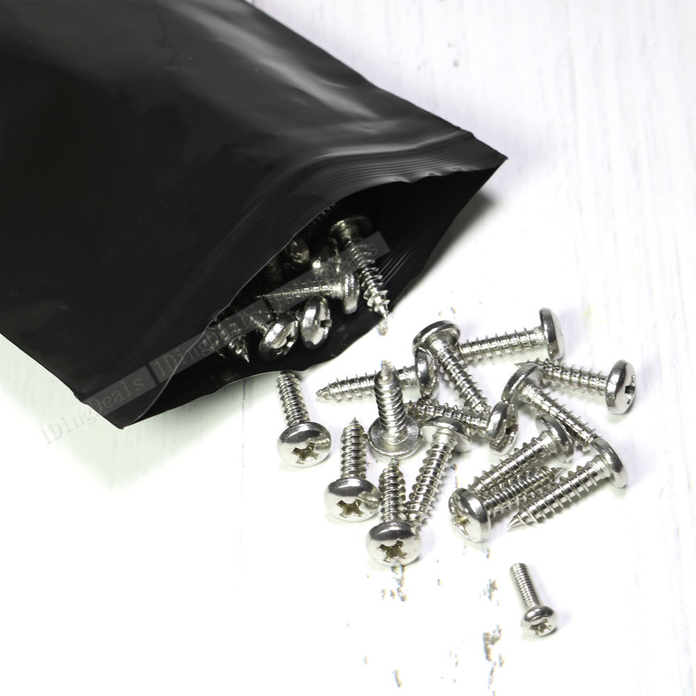 Multiple Sizes Colorful Glossy Poly Plastic Flat Zip Lock Pouch Bag M14