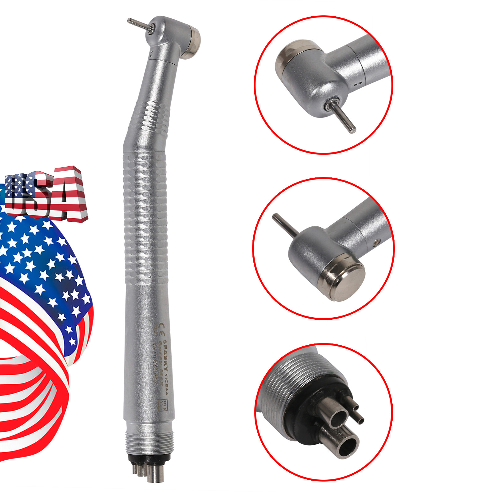 10PCS Dental High Speed Handpiece Push Button Standard 4 hole NSK Style SEASKY