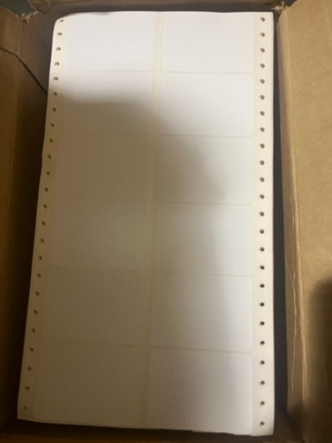 100 PCS 3.5″ FLOPPY DISKETTE LABEL WHITE Self Adhesive 3″x2″, FREE SHIPPING