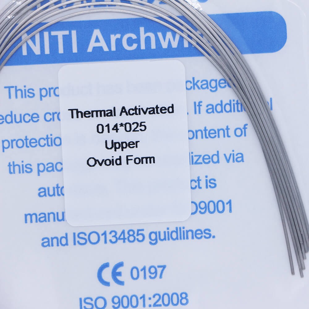 10×Dental Orthodontic Niti Thermal Activated Rectangular Arch Wires 14×25 Upper