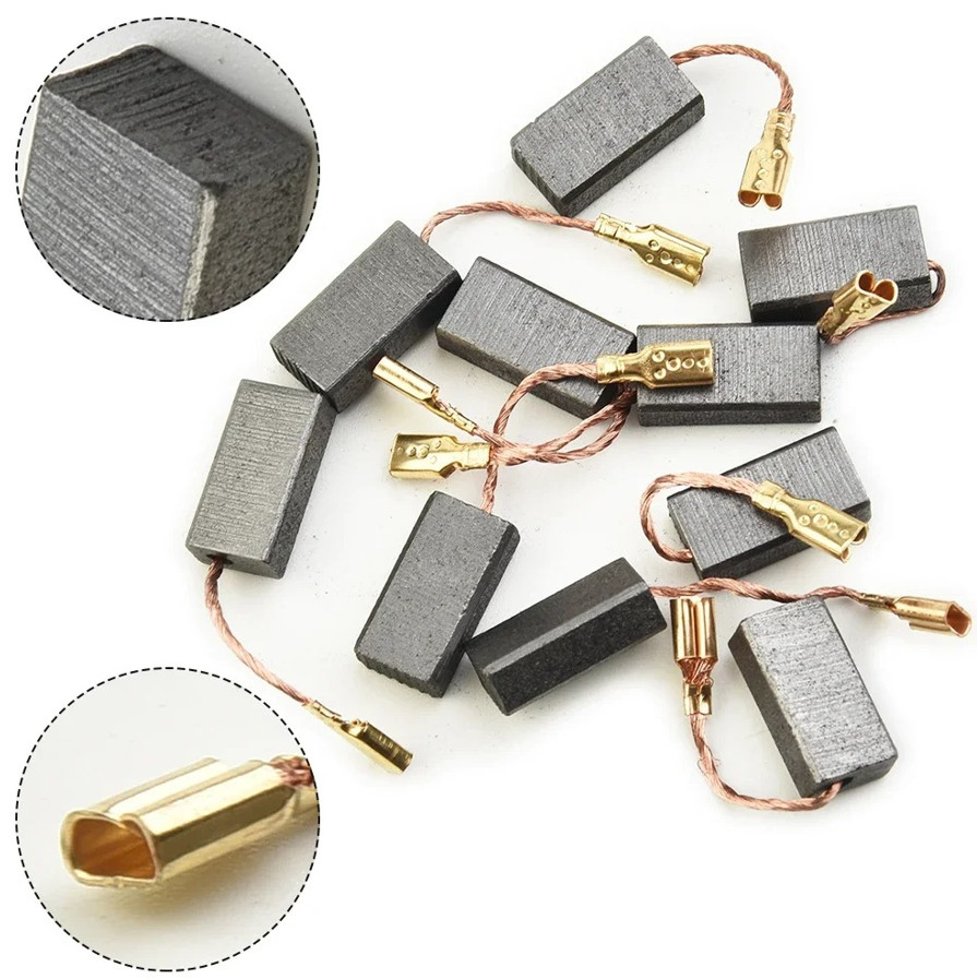 10pcs Carbon Brushes Replacement Parts for Bosch Angle Grinder Motors – NEW