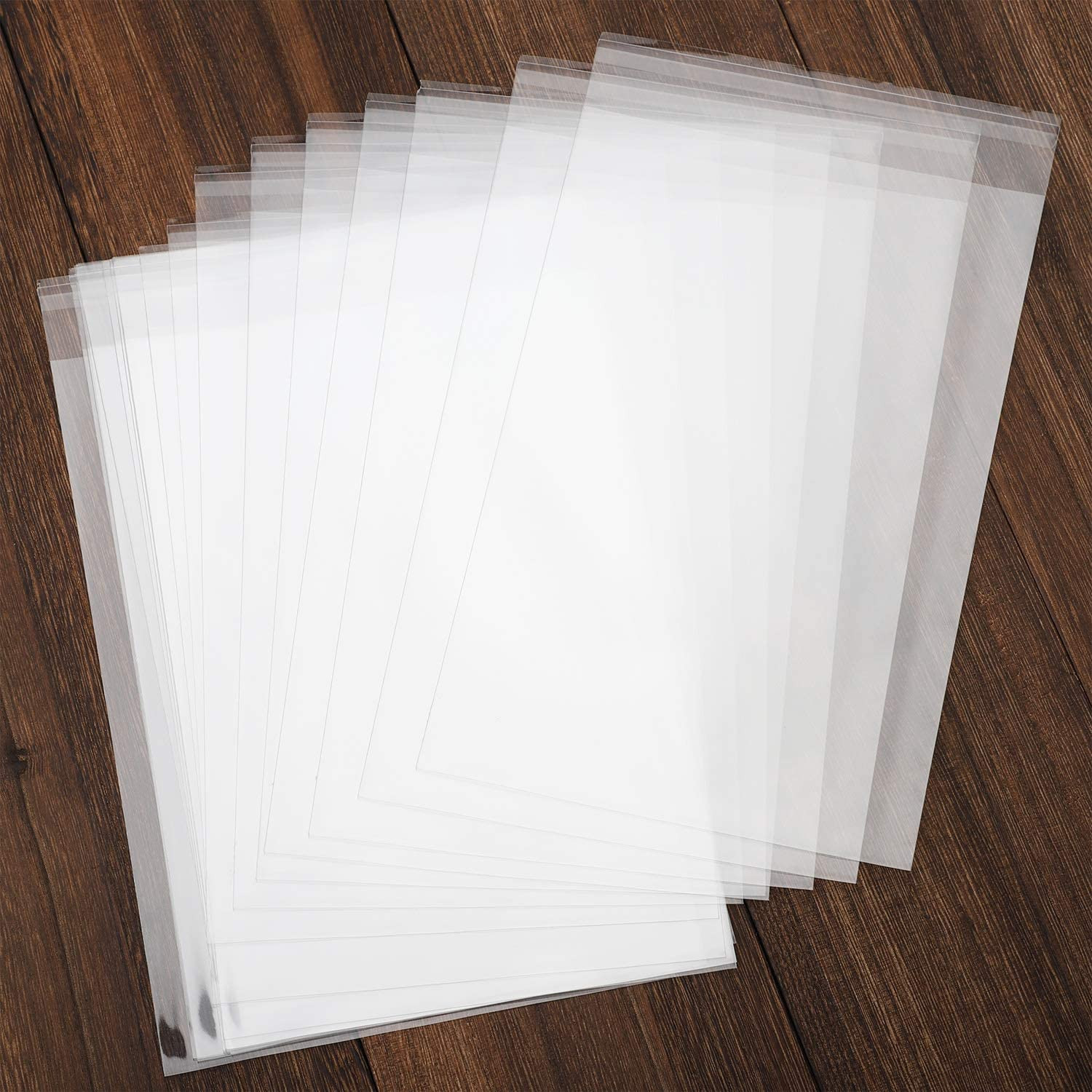 50 Pcs Clear 10″ X 13″ Self Seal Cello Cellophane Bags Resealable Poly Bags 2.8