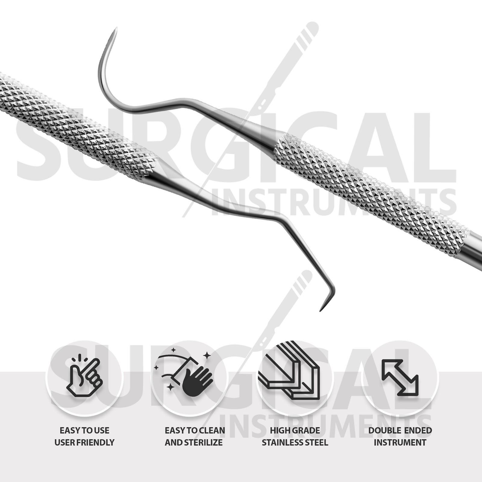 100 Pcs Dental Probe Explorer #5 Surgical Dental Instruments German Grade
