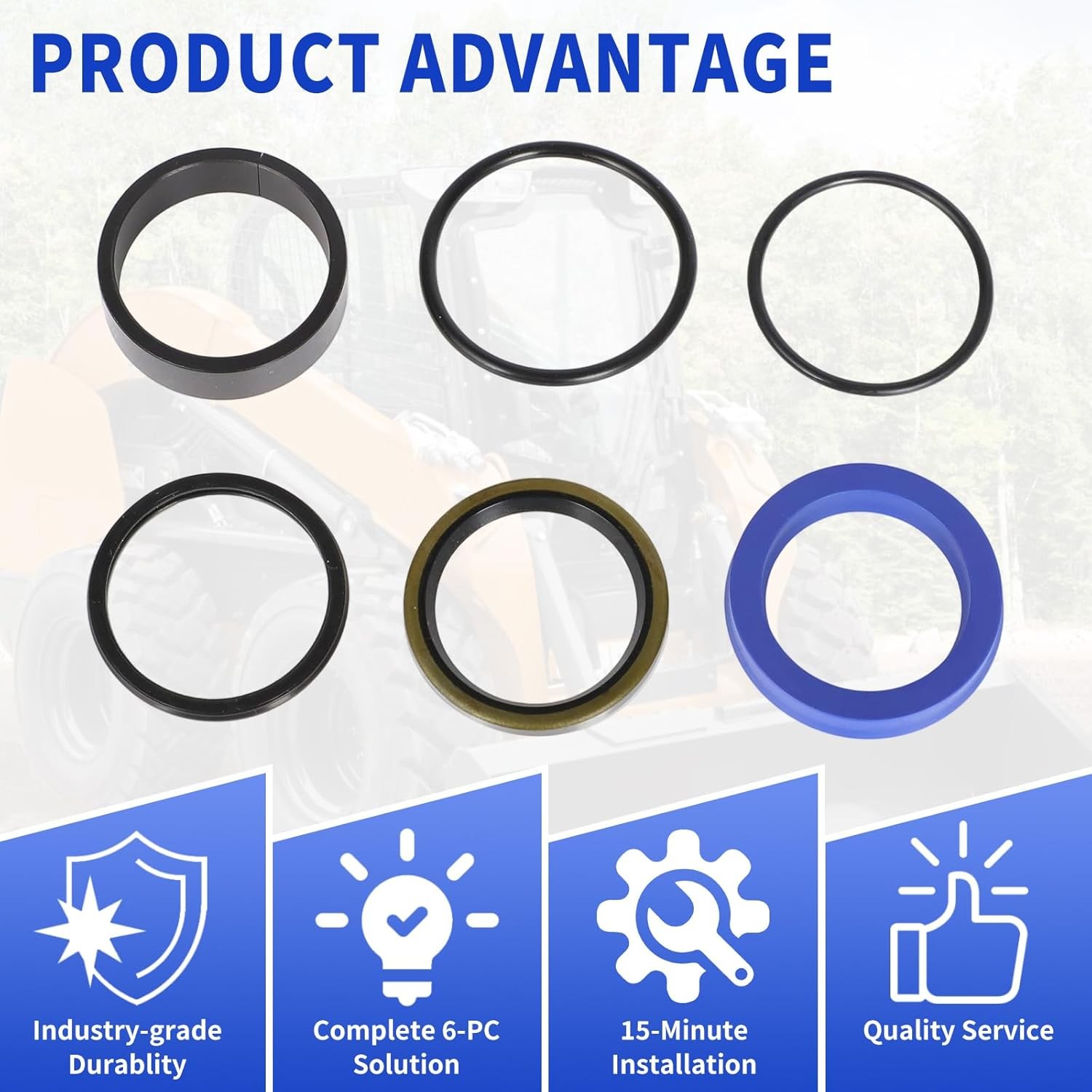 Cylinder Seal Kit 87311846 For Case IH L130 & New Holland Loaders 7308 7108 7106