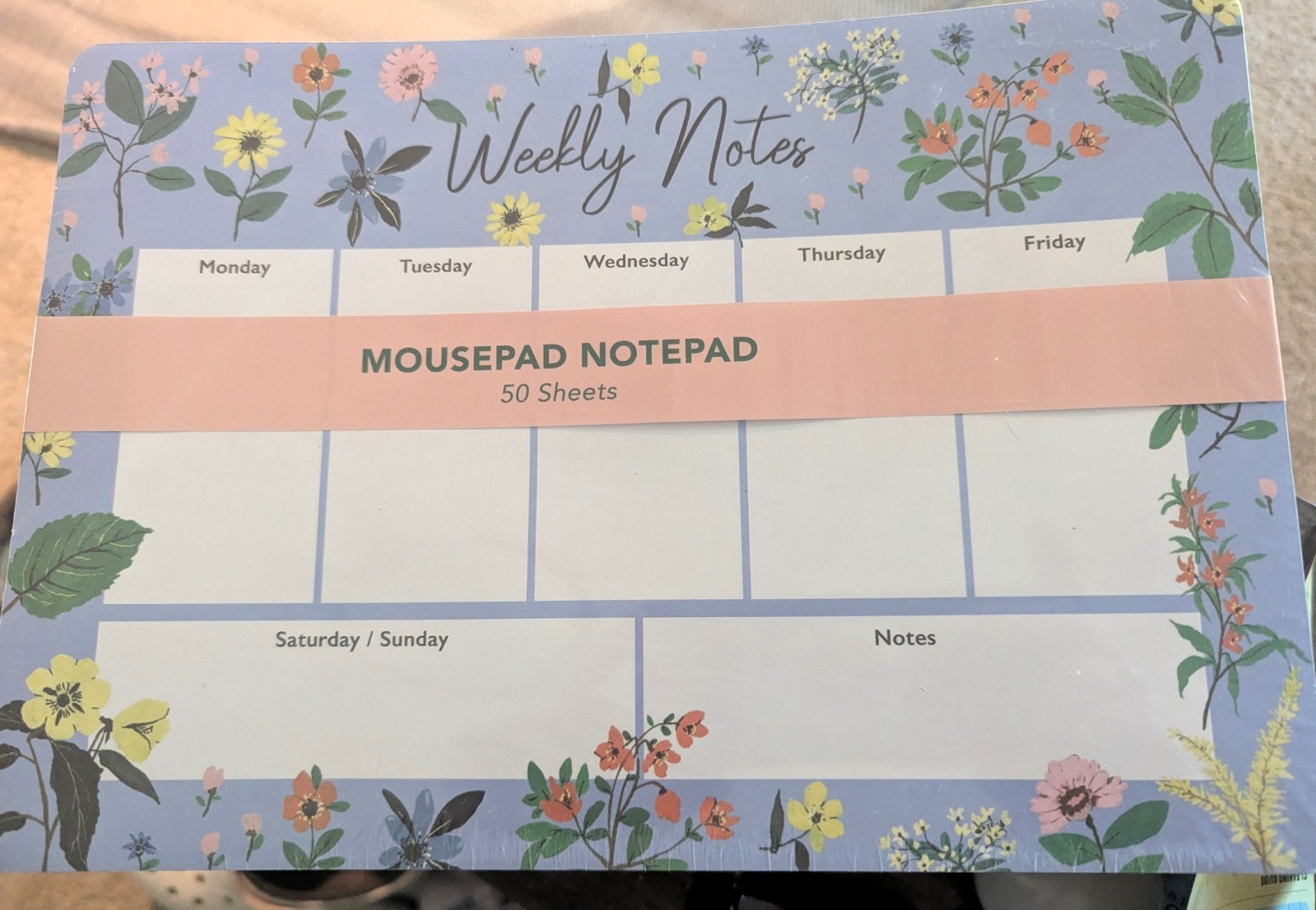 Plan in Bloom – Weekly Mousepad Notepad – 50 sheets – 11″ x 8″