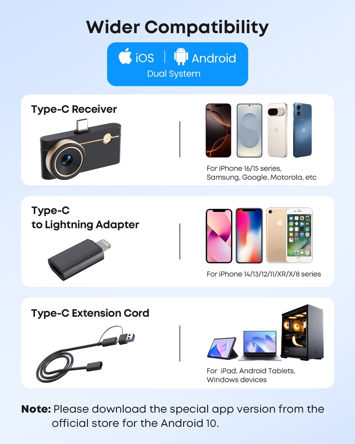 P3 Thermal Camera for iPhone&Android Phone 512*384 X³Resolution 600℃ Macro Lens