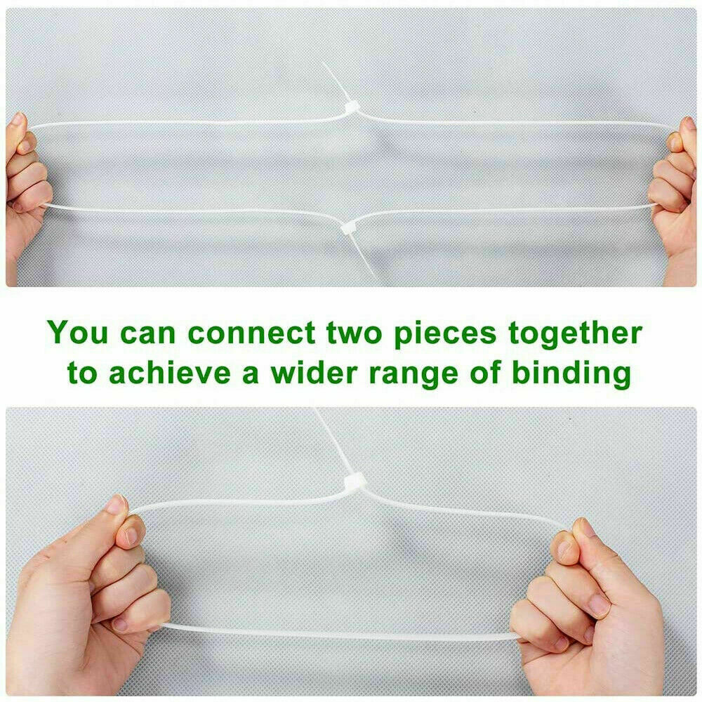 100Pcs Cable Ties 4″/14″ Heavy Duty Nylon Wrap Wire Zip Ties Lot UV Resistant