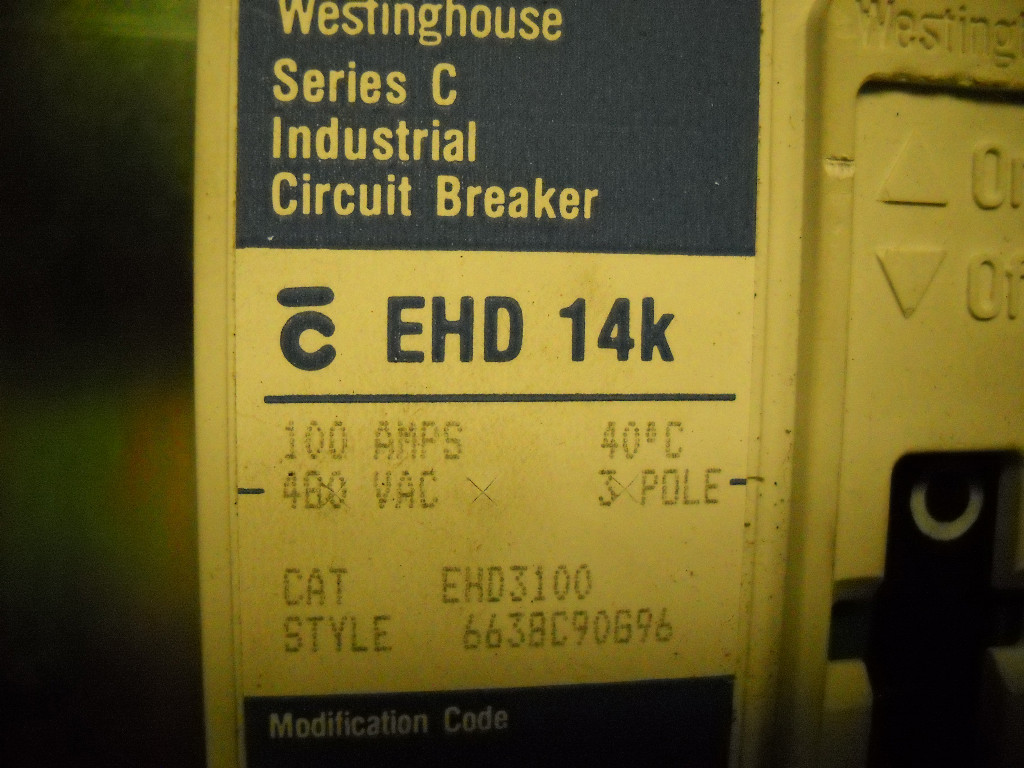 CROUSE HINDS/WESTINGHOUSE NCB1018F WT100EHD 100A RAINTIGHT ENCLOSURE ASSEMBLY