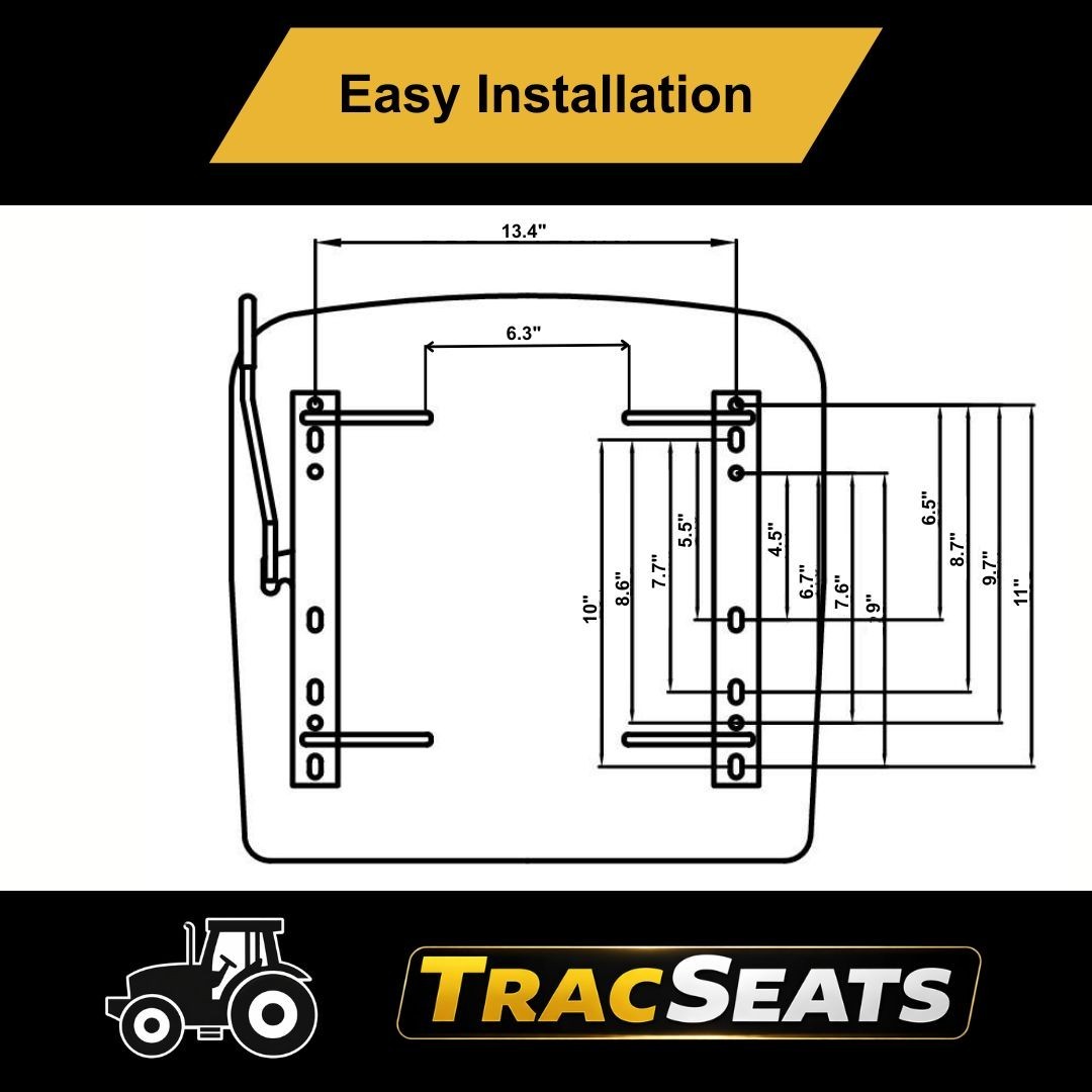 Universal Forklift Seat for Cat, Clark, Komatsu, Nissan, Yale, Toyota, Hyster
