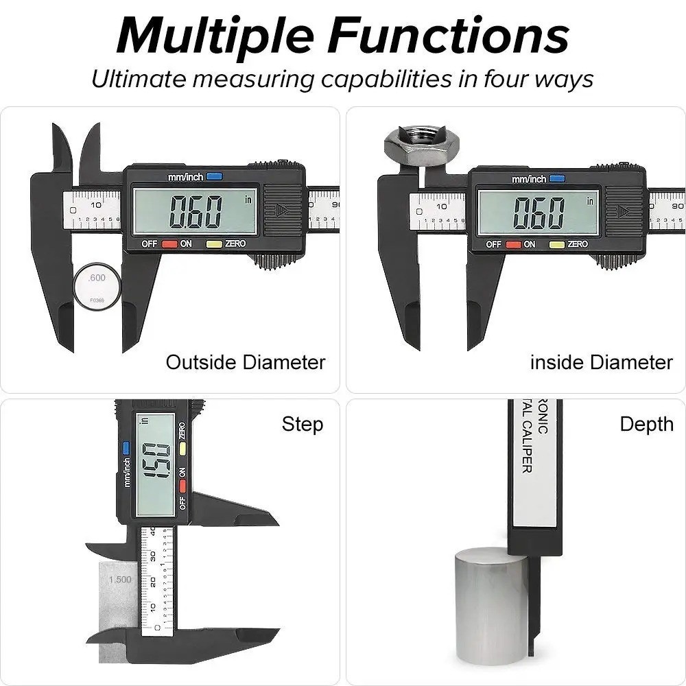 6″ 150mm Digital Caliper Micrometer LCD Gauge Vernier Electronic Measuring Tool