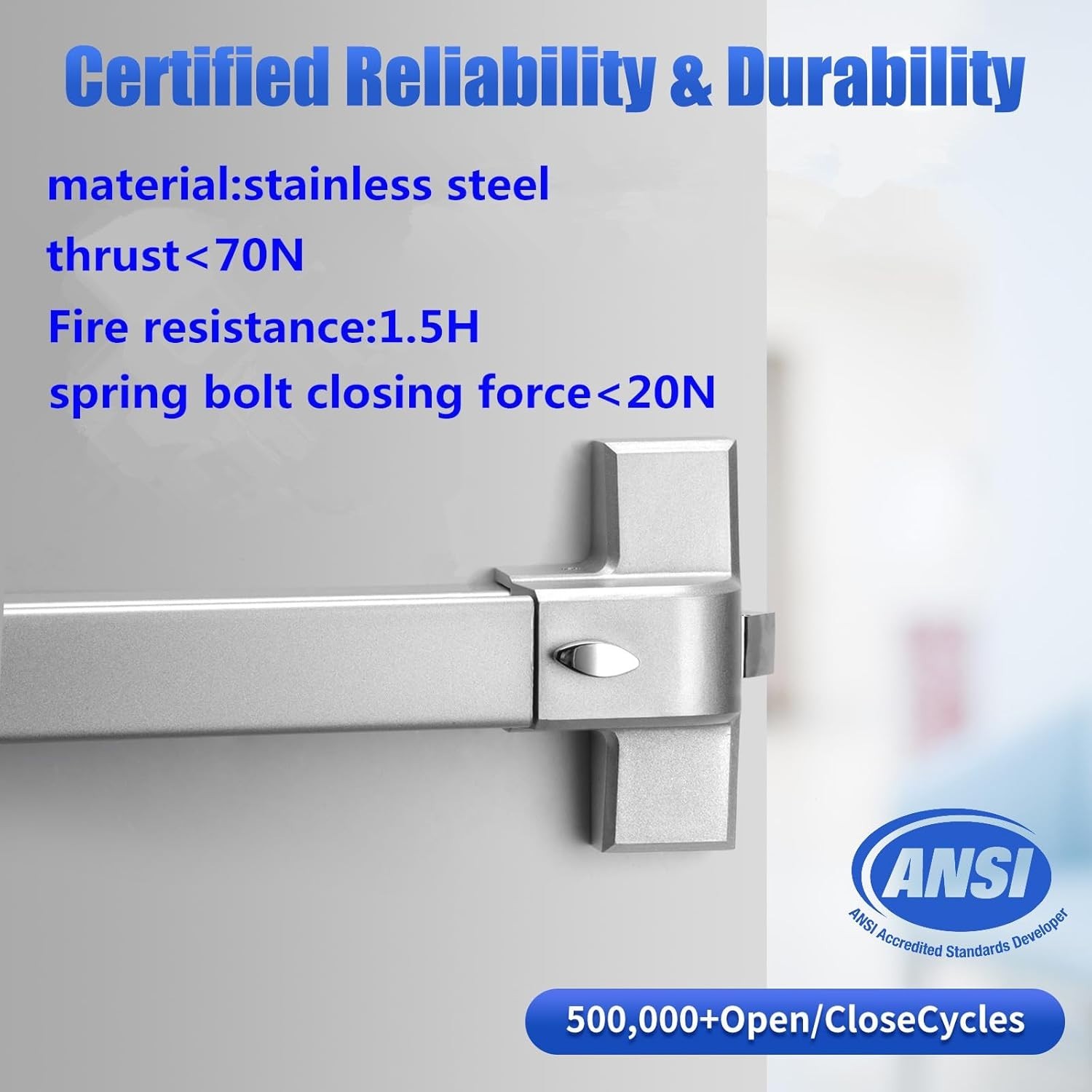 31.5”/80cm Stainless Steel Commercial Door Push Bar Panic Exit Device with Ex…