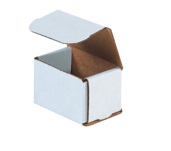 50 Pack 3x2x2 White Corrugated Shipping Mailer Packing Box Boxes 3″ x 2″ x 2″