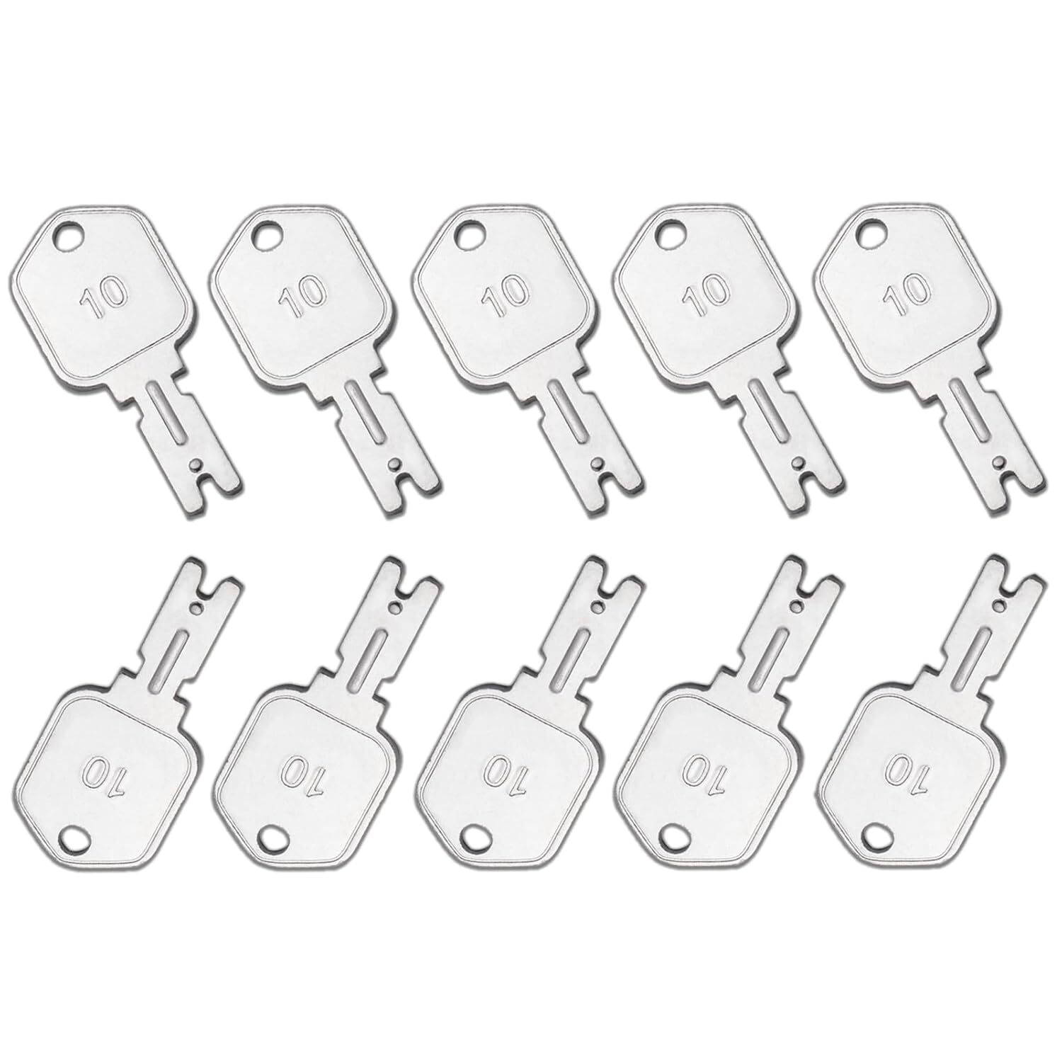 10PK 166 Forklift Key Hyster Heavy Equipment Keys For Clark Yale Komatsu Crown