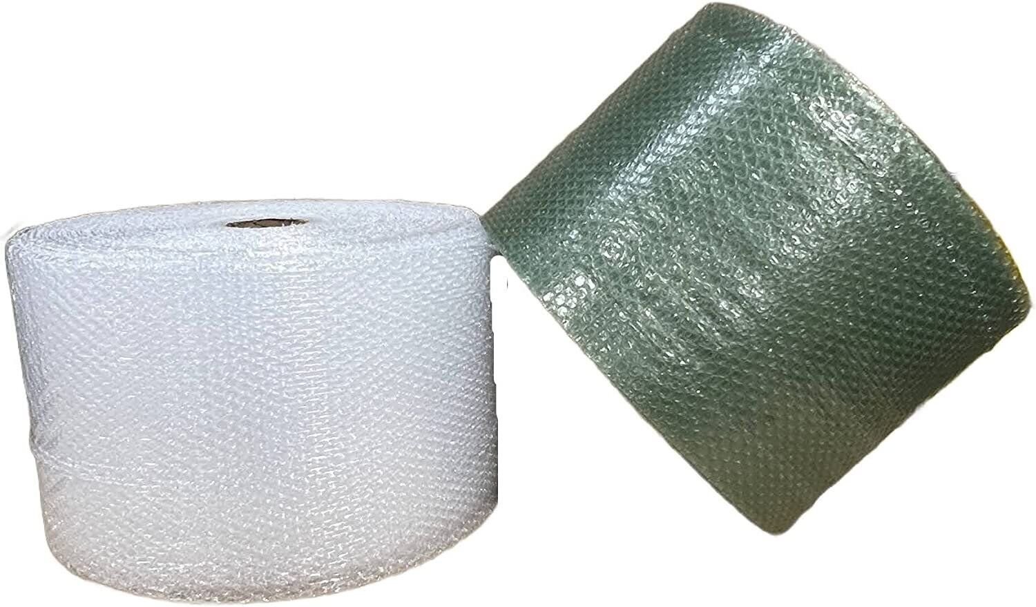 3/16″ x 400′ x 12″ Clear & Recycled Small Bubble Cushioning Padding Roll 400FT