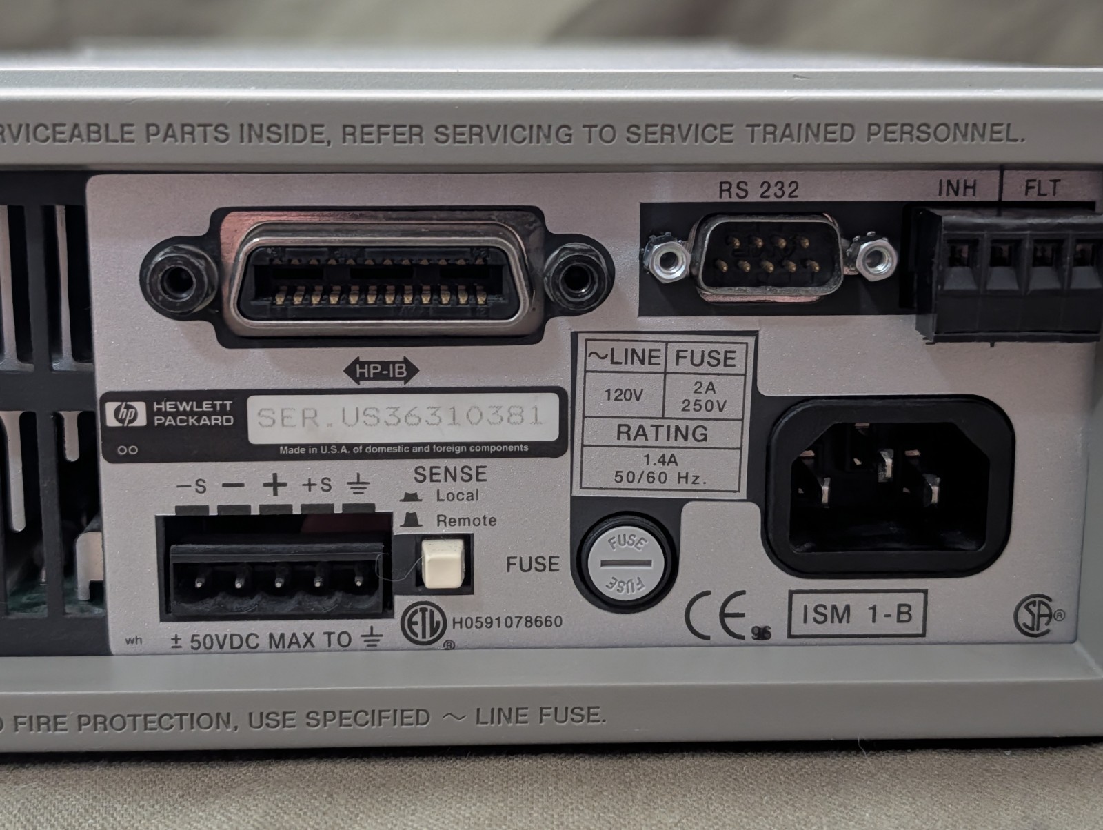 HP/Agilent 66312A Dynamic Measurement DC Source – 20V 2A 40W – Good Condition!