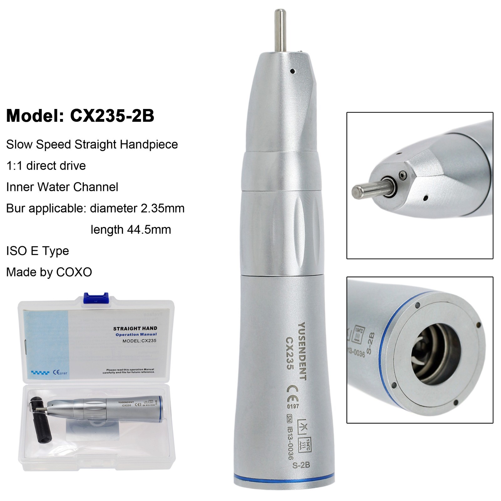 BEING COXO Dental Contra Angle Straight Handpiece Slow Speed Air Motor KAVO NSK