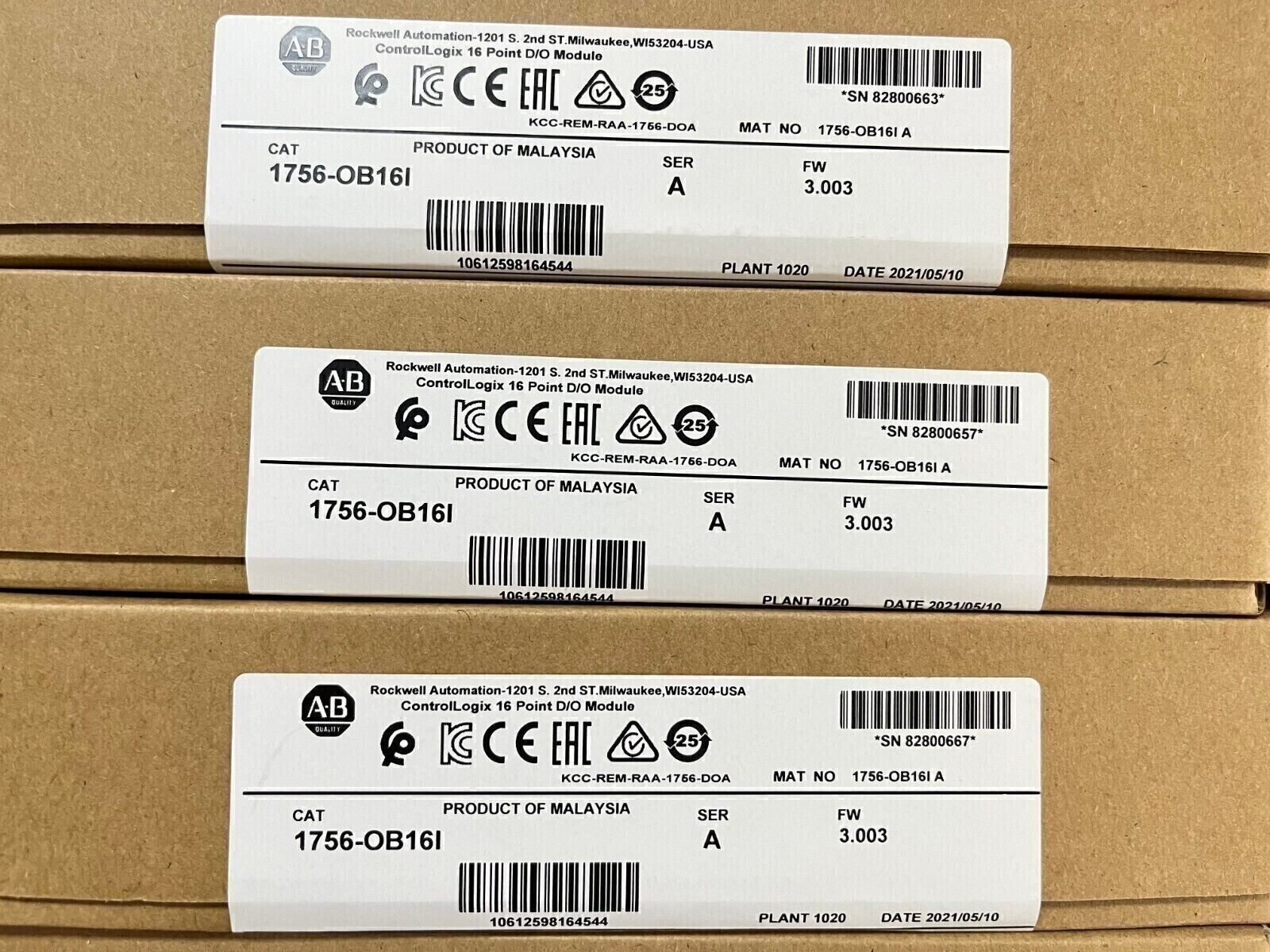 New Sealed PLC-AB 1756-OB16I SER A ControlLogix 16 Point D/O Module PLC