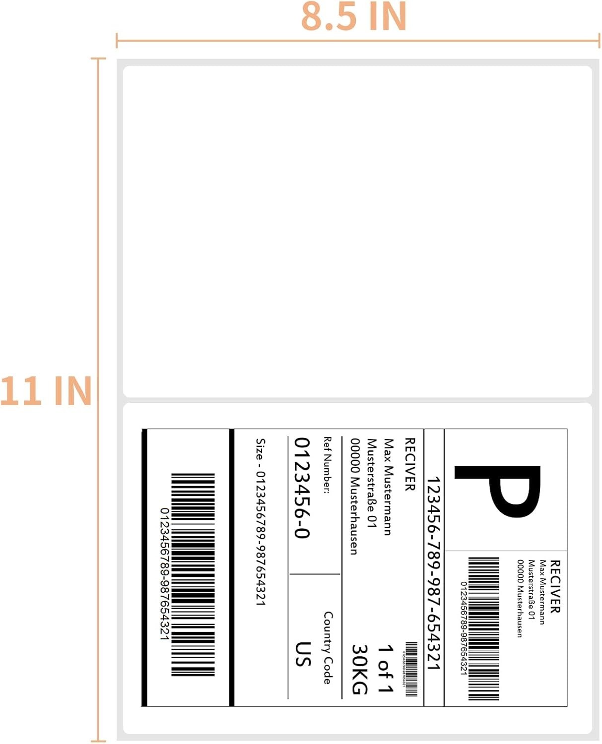 Easily Peelable 200 Labels – 8.27×5.32 Inches Self-Adhesive Shipping Solution