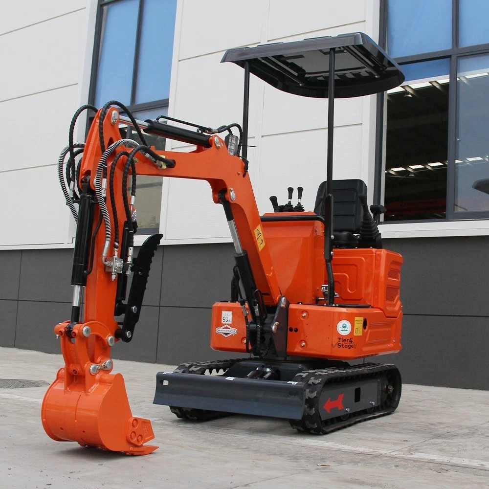 13.5HP 1 TON Mini Excavator B&S EPA Engine Hydraulic Thumb Digger, Free Shipping