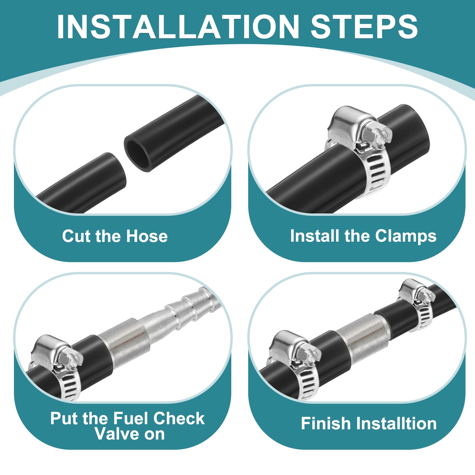 2Pcs 5/8″ to 1/2″ Hose Barb Reducer Pipe Fitting Stainless Steel Adapter