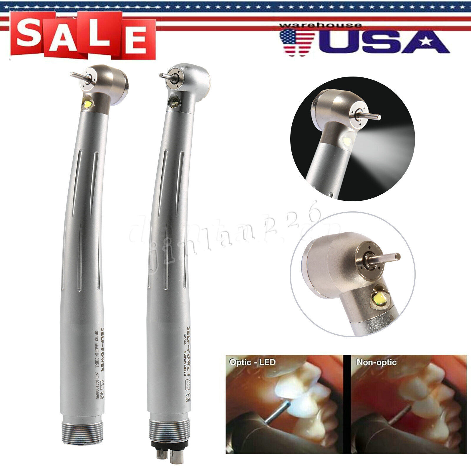 1-10 Turbina LED 2/4 orificios con pieza mano de alta velocidad dental NSK Style