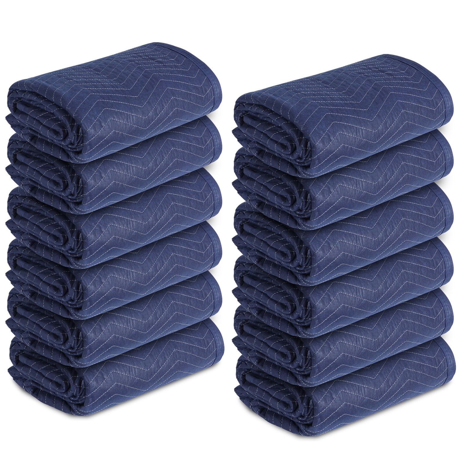 12 Pack Moving Blankets 72″x80″ Heavy Duty Packing Blankets Furniture Dark Blue