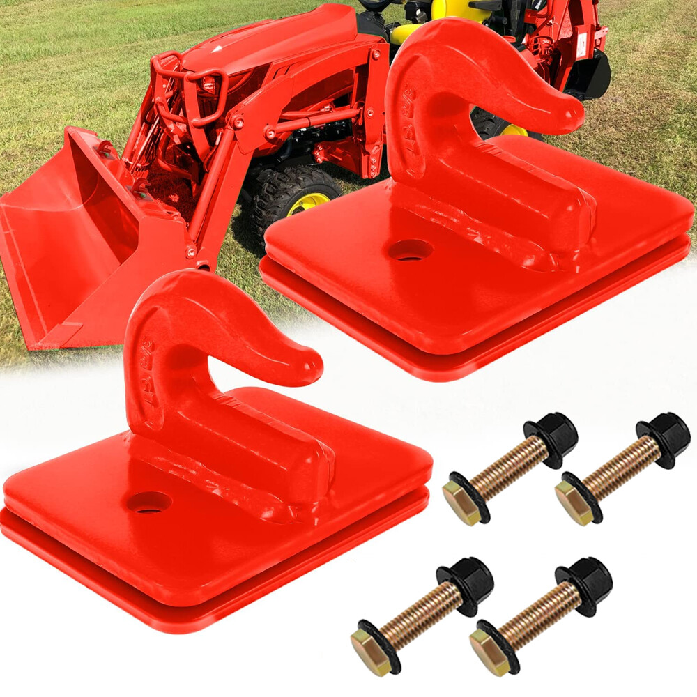 3/8″ Bolt On Grab Hooks For Loader Tractor Bucket Heavy Duty Steel Pack Of (2)
