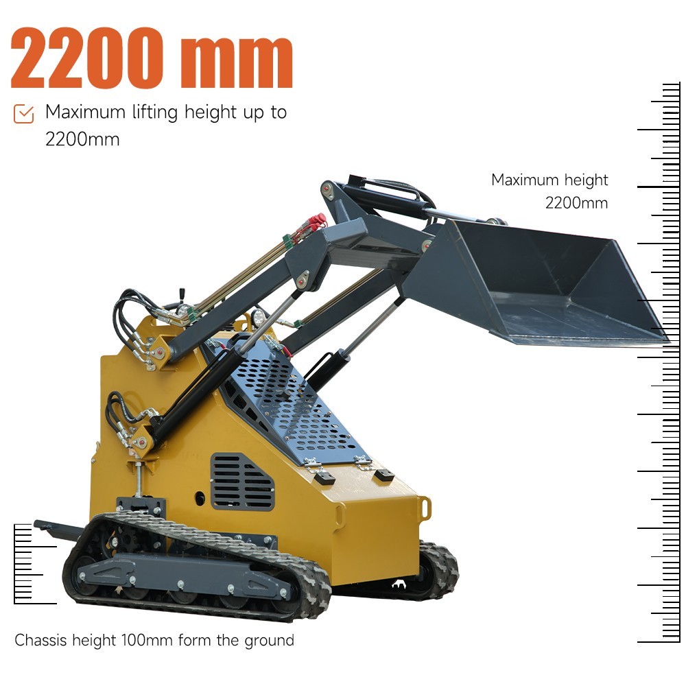 MMS 2025 Free Shiping Crawler Mini Skid Steer Loader with EPA 23HP Engine in USA