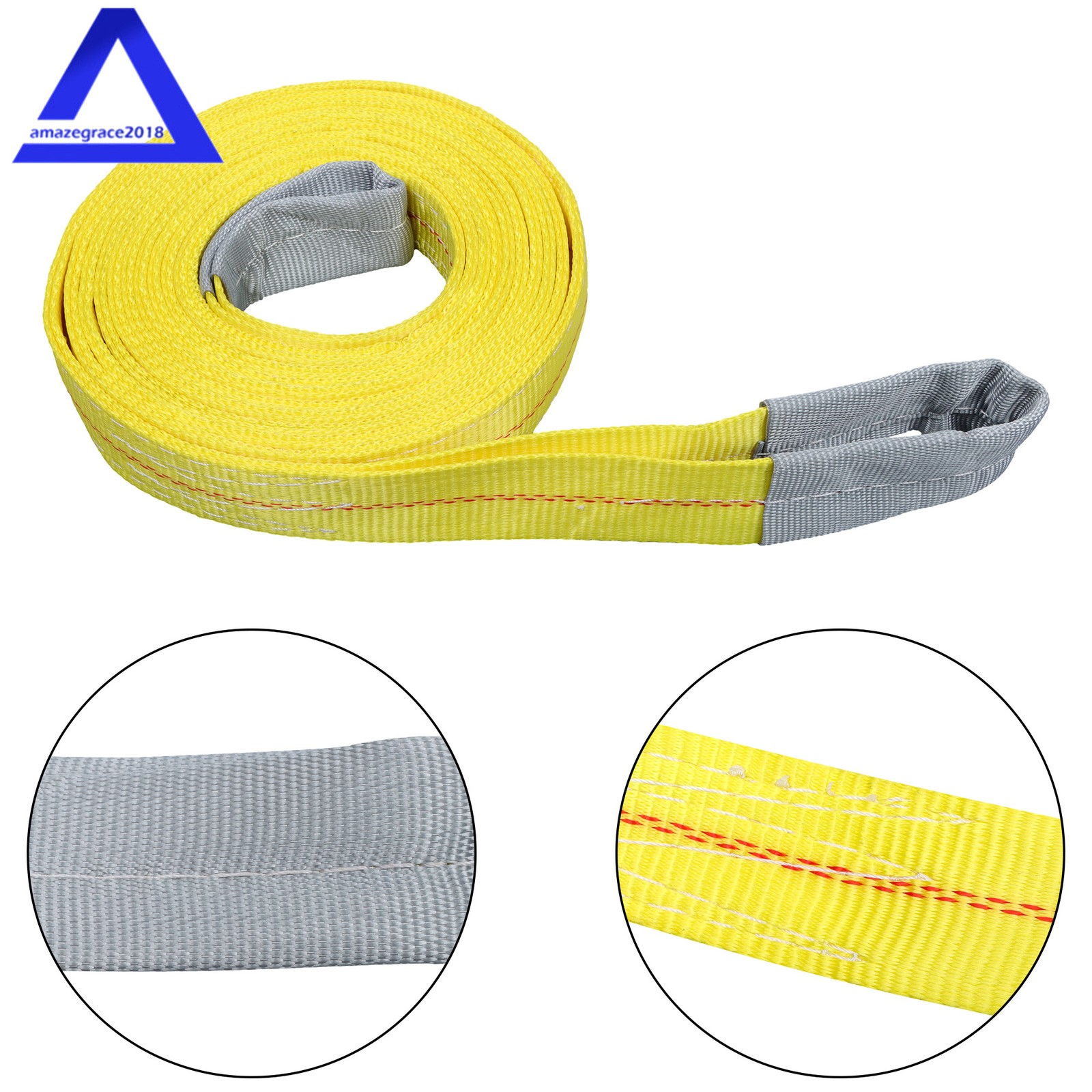 2 Pack 20′ × 2″ Lifting Sling Straps, 20ft Lifting Straps Heavy Duty 9400 lbs